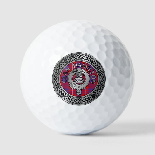 Clan Hamilton Wappen & Tartan Knot Golf Balls Golfball (Vorderseite)