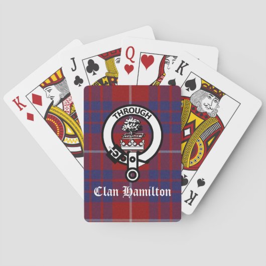 Clan Hamilton Wappen & Tartan Spielkarten (Rückseite)