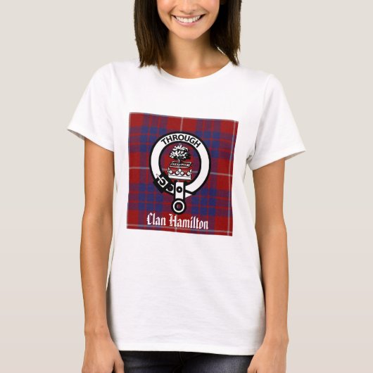 Clan Hamilton Wappen & Tartan T-Shirt (Vorderseite)