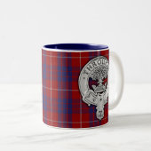 Clan Hamilton Wappen & Tartan Zweifarbige Tasse (VorderseiteRechts)
