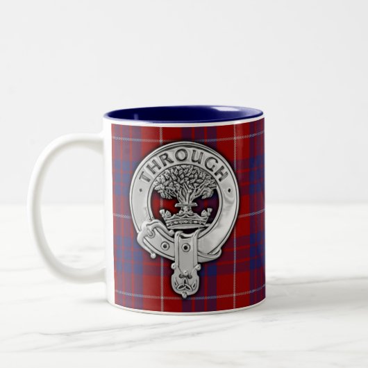 Clan Hamilton Wappen & Tartan Zweifarbige Tasse (Links)