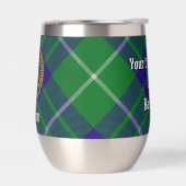 Clan Hamilton Wappen über Jagd Tartan (Links)
