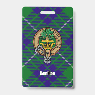 Clan Hamilton Wappen über Jagd Tartan Ausweis