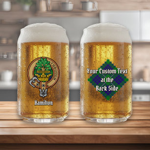 Clan Hamilton Wappen über Jagd Tartan Dosenglas