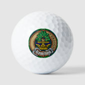 Clan Hamilton Wappen über Jagd Tartan Golfball (Vorderseite)