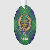 Clan Hamilton Wappen über Jagd Tartan Ornament (Vorderseite)