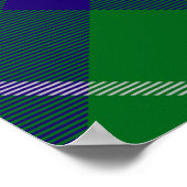 Clan Hamilton Wappen über Jagd Tartan Poster (Ecke)