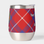 Clan Hamilton Wappen über Red Tartan (Links)