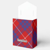 Clan Hamilton Wappen über Red Tartan Gevor Box Geschenkschachtel (Geöffnet)