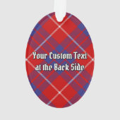 Clan Hamilton Wappen über Red Tartan Ornament (Rückseite)