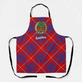 Clan Hamilton Wappen über Red Tartan Schürze (Vorderseite)
