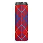 Clan Hamilton Wappen über Red Tartan Thermosbecher (Rückseite)