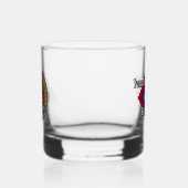 Clan Hamilton Wappen über Red Tartan Whiskyglas (Links)