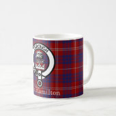 Clan Hamilton Wappen und Tartan Coffee Tasse (VorderseiteRechts)