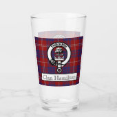 Clan Hamilton Wappen und Tartan Glas (Rückseite)