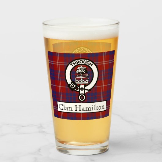 Clan Hamilton Wappen und Tartan Glas (Vorne (Gefüllt))