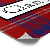 Clan Hamilton Wappen und Tartan II Poster (Ecke)