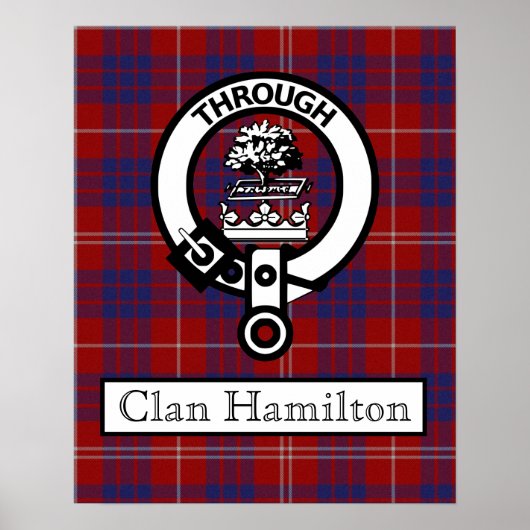 Clan Hamilton Wappen und Tartan II Poster (Vorne)