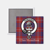 Clan Hamilton Wappen und Tartan Magnet (Vorderseite/Rückseite)