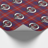 Clan Hamilton Wappen und Tartan Wrapping Paper Geschenkpapier (Ecke)