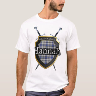 Clan-Hannah Hannay Tartan-kariertes Schild u. T-Shirt