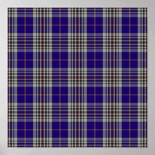 Clan Hannah Tartan - Digitaler Download Poster (Vorne)