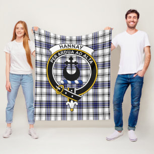 Clan Hannay Gray Tartan Kariert Fleecedecke