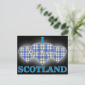 Clan Hannay I Liebe Schottland Tartan Herz Postkarte (Stehend Vorderseite)