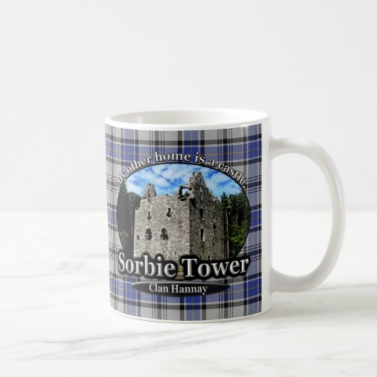 Clan Hannay Sorbie Turm-SchlossTartan Kaffeetasse (Rechts)