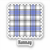Clan Hannay Tartan Aufkleber (Vorderseite)