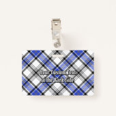 Clan Hannay Tartan Ausweis (Rückseite mit Klammer)
