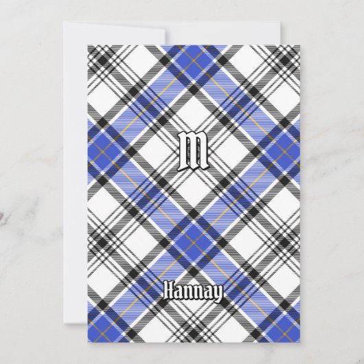 Clan Hannay Tartan Einladung (Vorderseite)