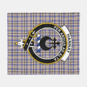 Clan Hannay Tartan Kariert Fleecedecke (Vorderseite (Horizontal))