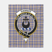Clan Hannay Tartan Kariert Fleecedecke (Vorderseite)