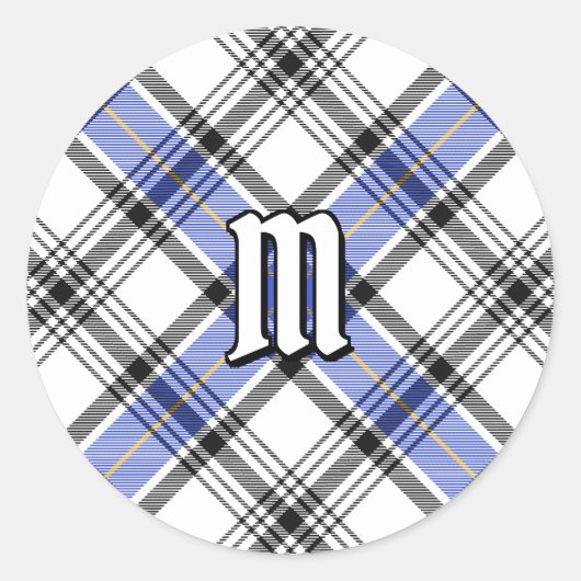 Clan Hannay Tartan Runder Aufkleber (Vorderseite)