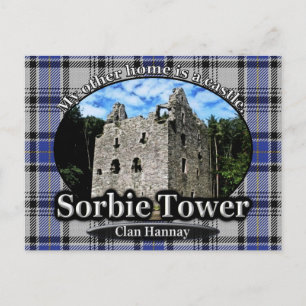 Clan Hannay Tartan Sorbie Tower Scotland Postkarte