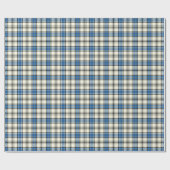 Clan Hannay und Hannah Tartan Blue und White Karie Geschenkpapier (Flach)