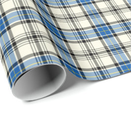 Clan Hannay und Hannah Tartan Blue und White Karie Geschenkpapier