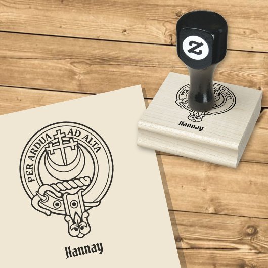Clan Hannay Wappen Rubber Briefmarke Gummistempel