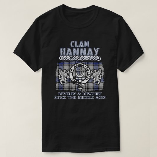Clan Hannay Wappen Schottischer Clans Schottischer T-Shirt (Design vorne)