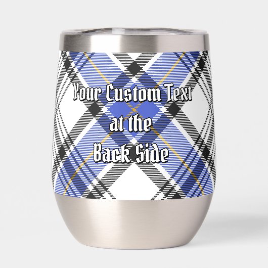 Clan Hannay Wappen über Tartan (Rückseite)