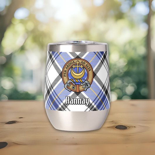 Clan Hannay Wappen über Tartan