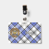 Clan Hannay Wappen über Tartan Ausweis (Vorderseite mit Clip)