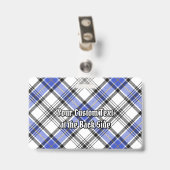 Clan Hannay Wappen über Tartan Ausweis (Rückseite mit Clip)