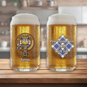 Clan Hannay-Wappen über Tartan Dosenglas