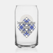 Clan Hannay Wappen über Tartan Dosenglas (Rückseite)