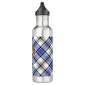 Clan Hannay Wappen über Tartan Edelstahlflasche (Rechts)
