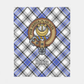 Clan Hannay Wappen über Tartan Fleecedecke (Vorderseite)