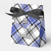 Clan Hannay Wappen über Tartan Geschenkschachtel (Vorderseite)