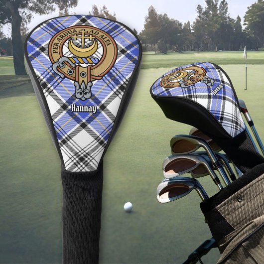 Clan Hannay Wappen über Tartan Golf Headcover